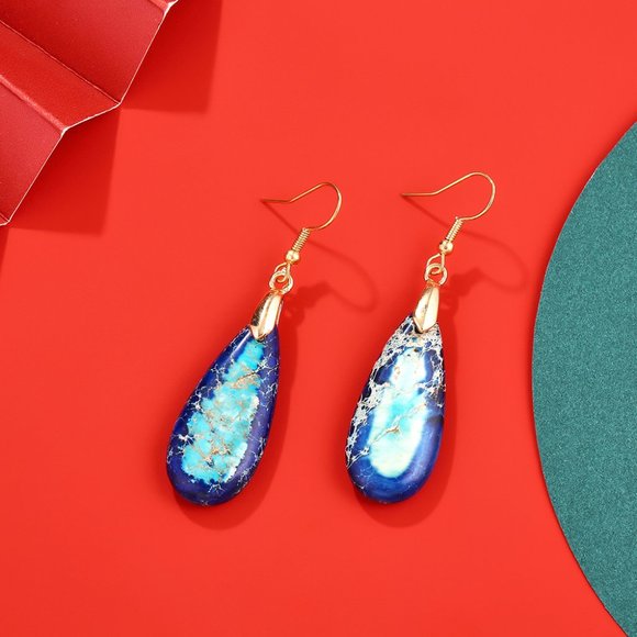 Imperial Jasper Stones Earrings - Picture 4 of 7